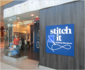The exterior of Stitch It's Fairview Pointe-Claire location.