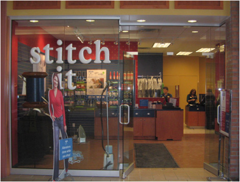 The exterior of Stitch It's Milton Mall location.